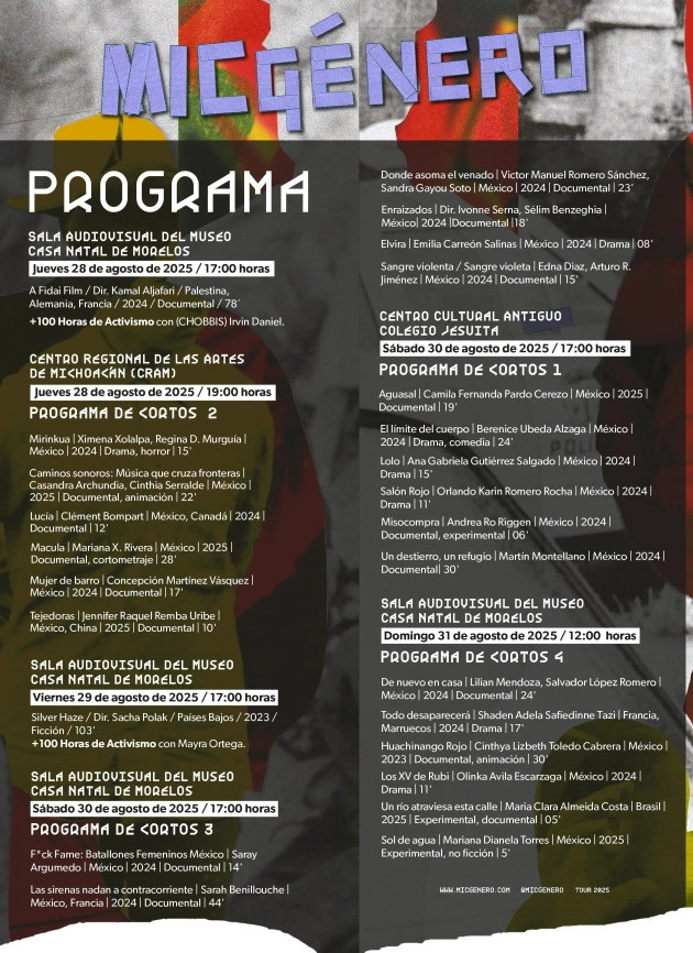 Muestra de cine MICGénero regresa a Michoacán para transformar miradas 